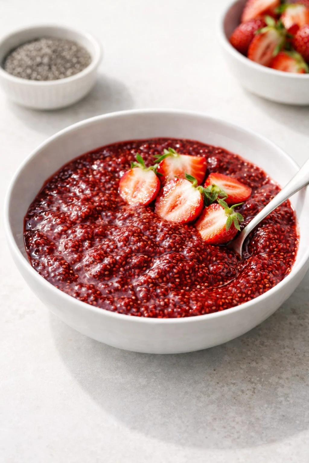 Final plated How to Make Chia Seed Jam (Healthy & Easy!) served as a hero shot