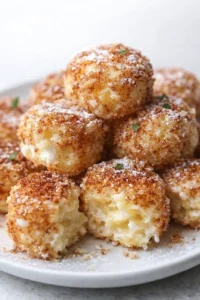 Final plated Delightful Cinnamon Apple Cottage Cheese Bites Recipe served as a hero shot