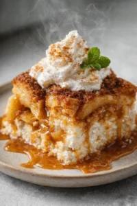 Final plated Apple Cinnamon Cottage Cheese Bake – The Best Breakfast served as a hero shot