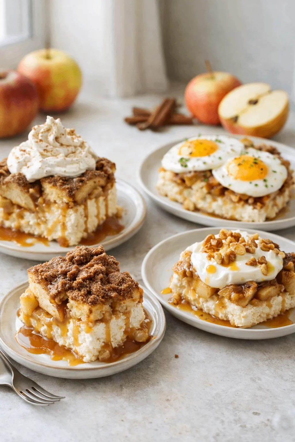 Variation ideas for Apple Cinnamon Cottage Cheese Bake – The Best Breakfast shown in a styled layout