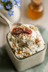 date overnight oats with chia seeds