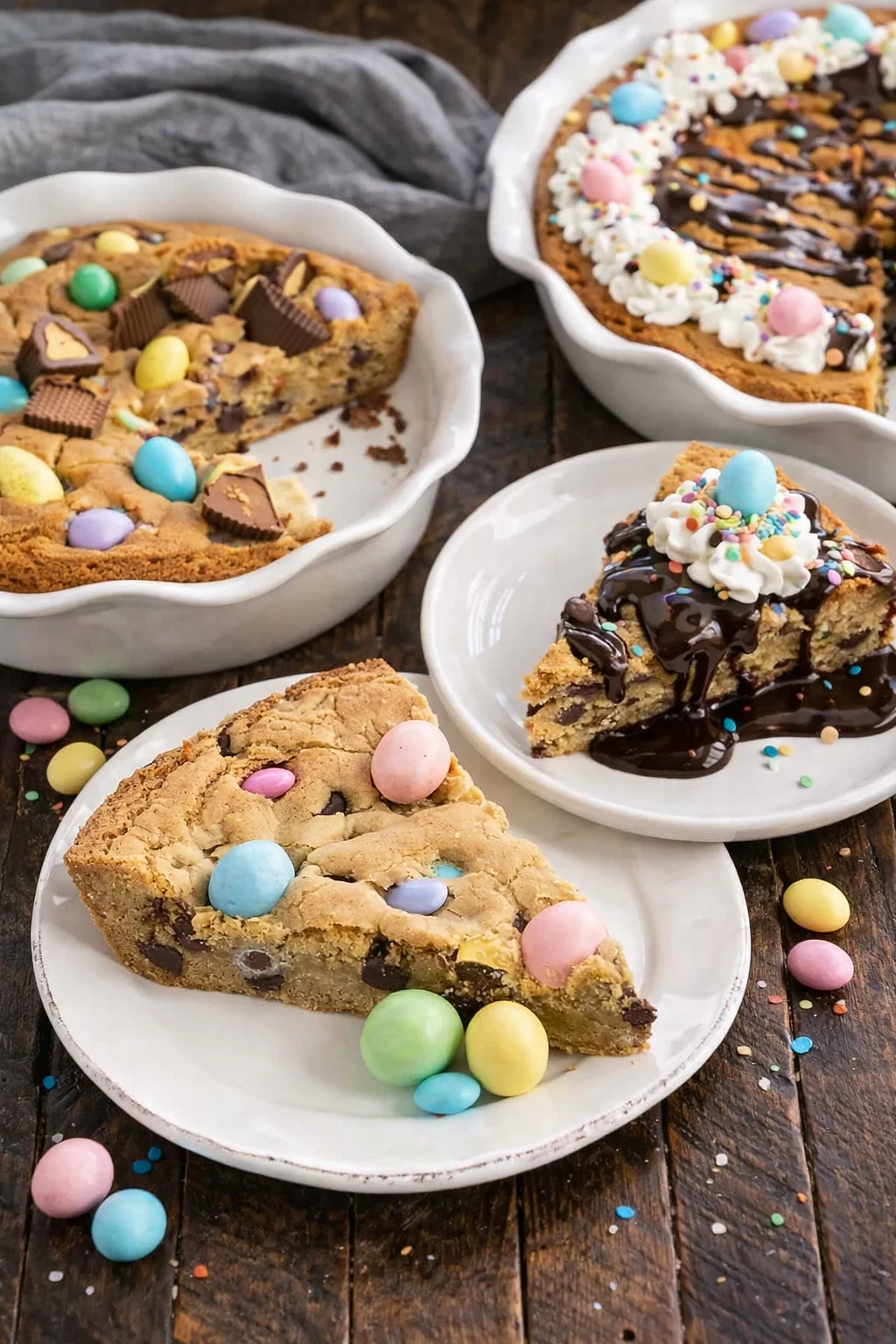 variations-placeholder.png Variation ideas for Easter Cookie Cake shown in a styled layout