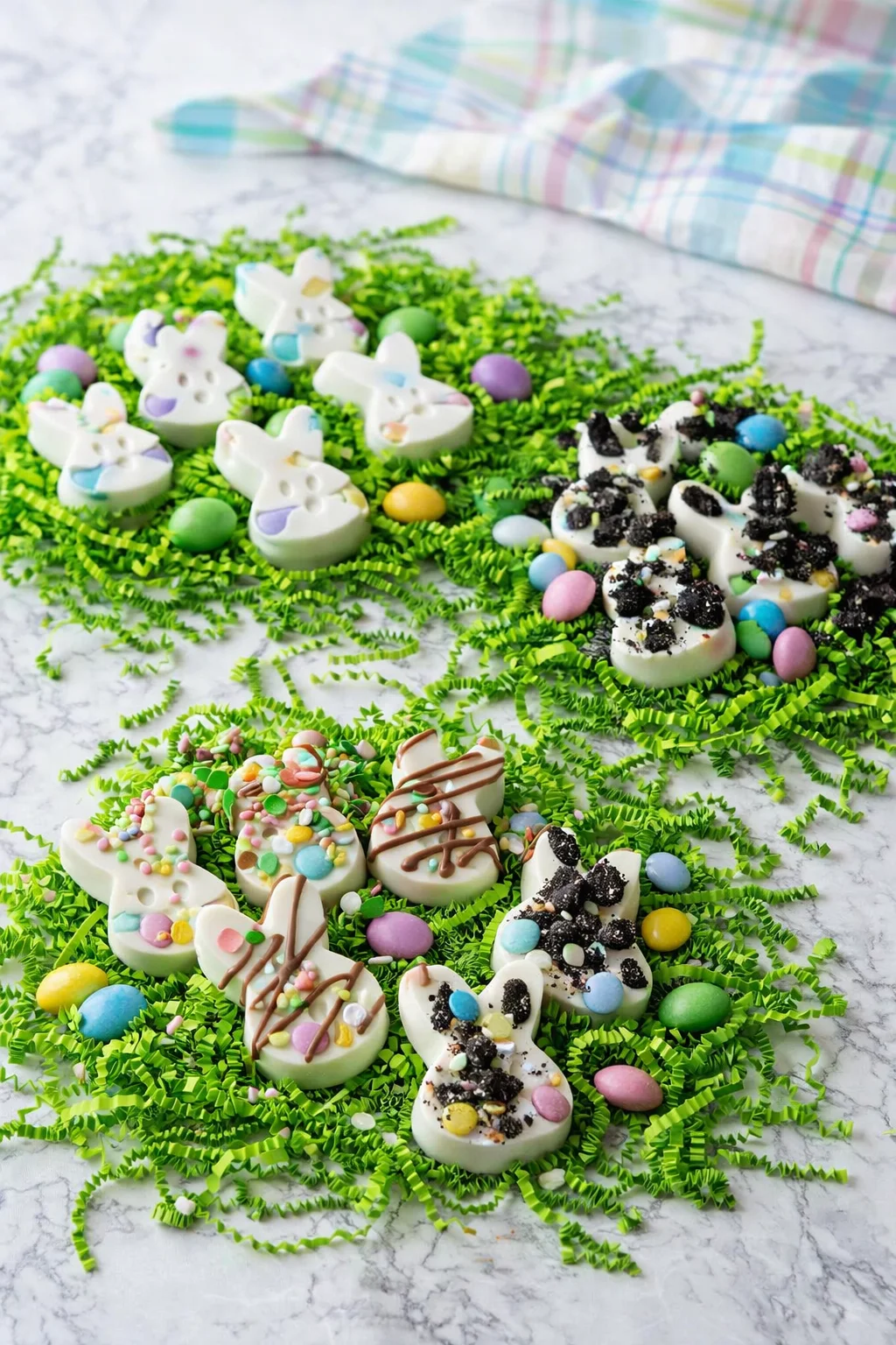 Variation ideas for Easter Bunny Bark shown in a styled layout
