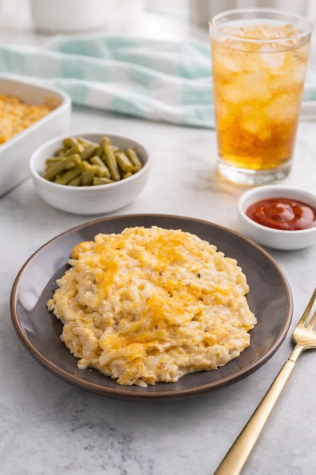 closing_final_dish-placeholder.png Alternative angle of Cracker Barrel Hashbrown Casserole served with a pairing
