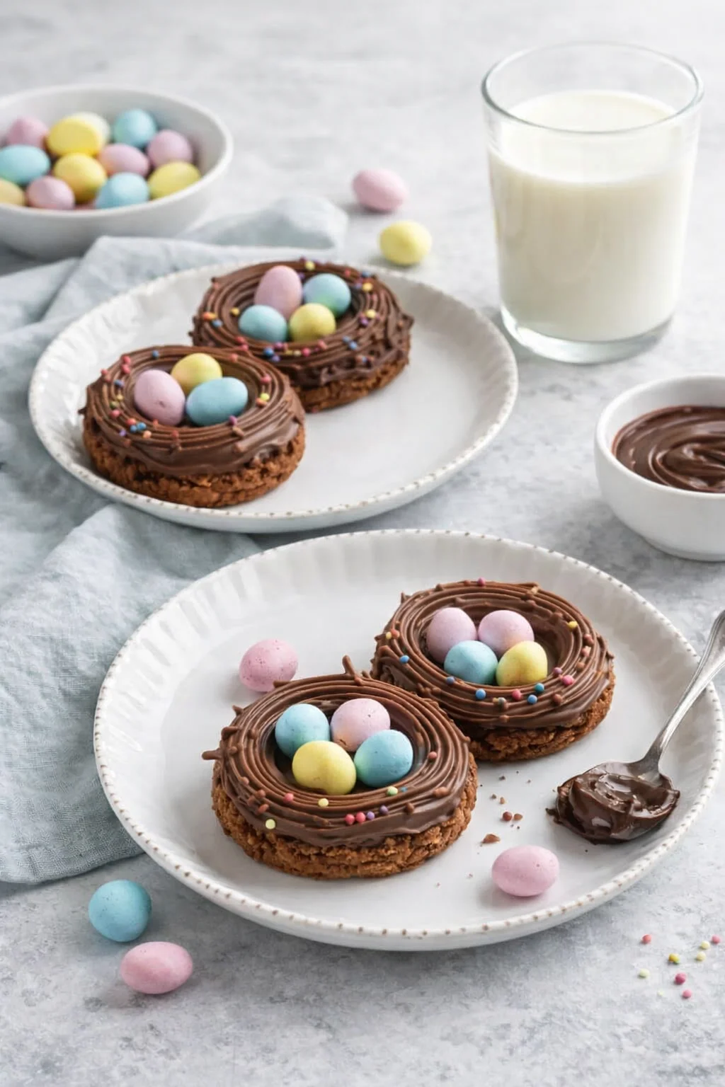 closing_final_dish-placeholder.png Alternative angle of Easter Birds Nest Cookies Recipe: A Personal Take On A Fun Springtime Dessert served with a pairing