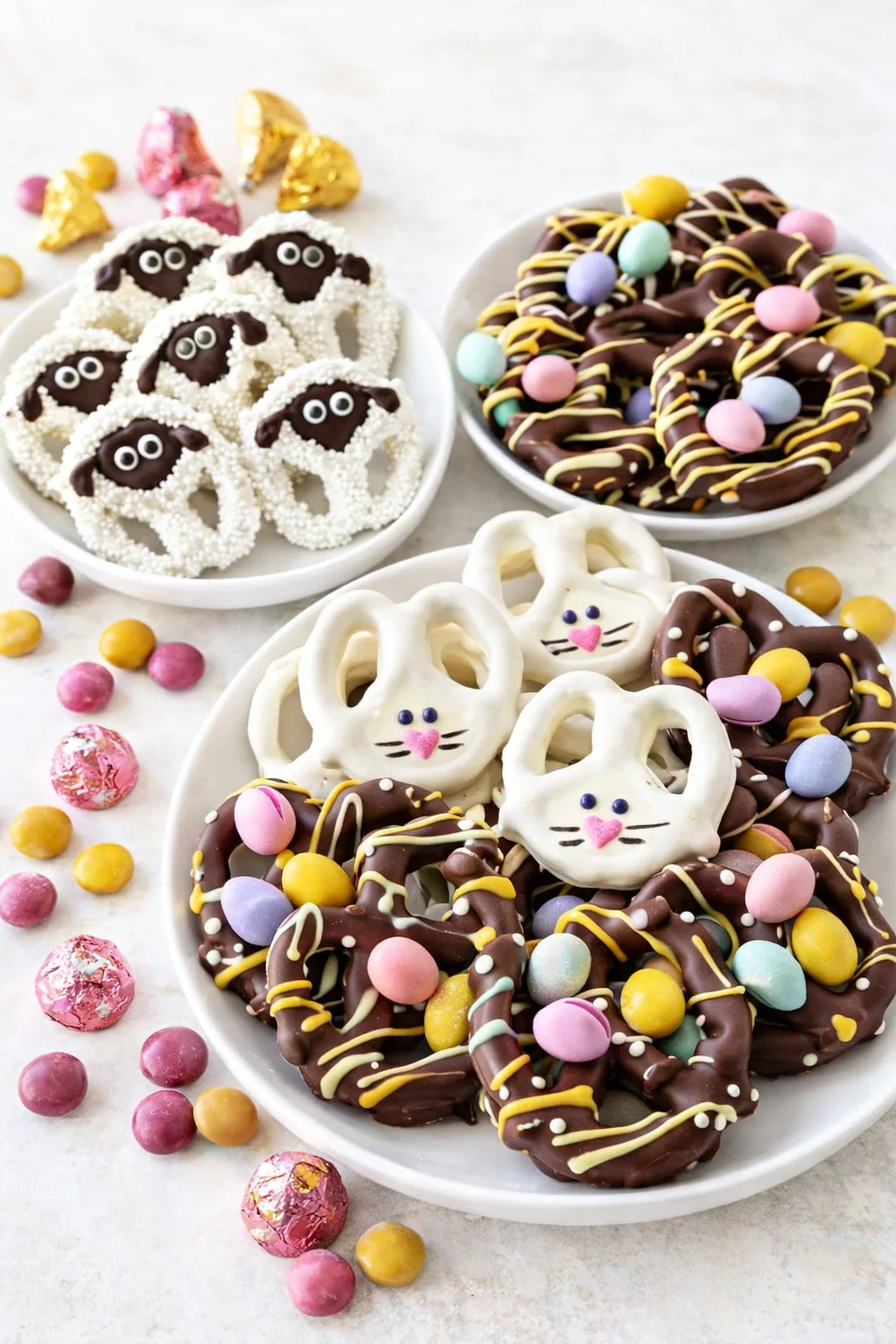 Variation ideas for Best Chocolate Covered Pretzels for Easter shown in a styled layout