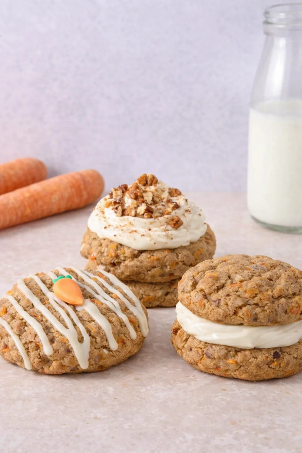 Variation ideas for Carrot Cake Cookies shown in a styled layout