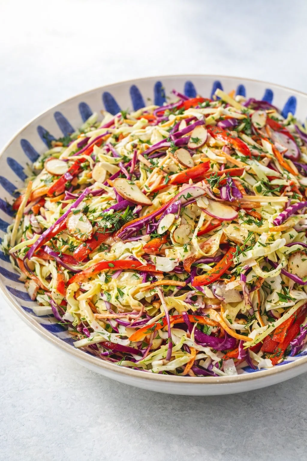 Final plated Cabbage Salad served as a hero shot