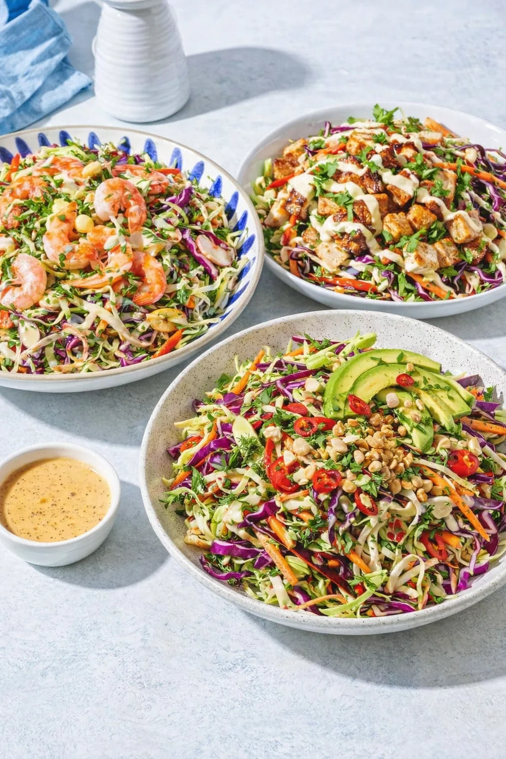 Variation ideas for Cabbage Salad shown in a styled layout