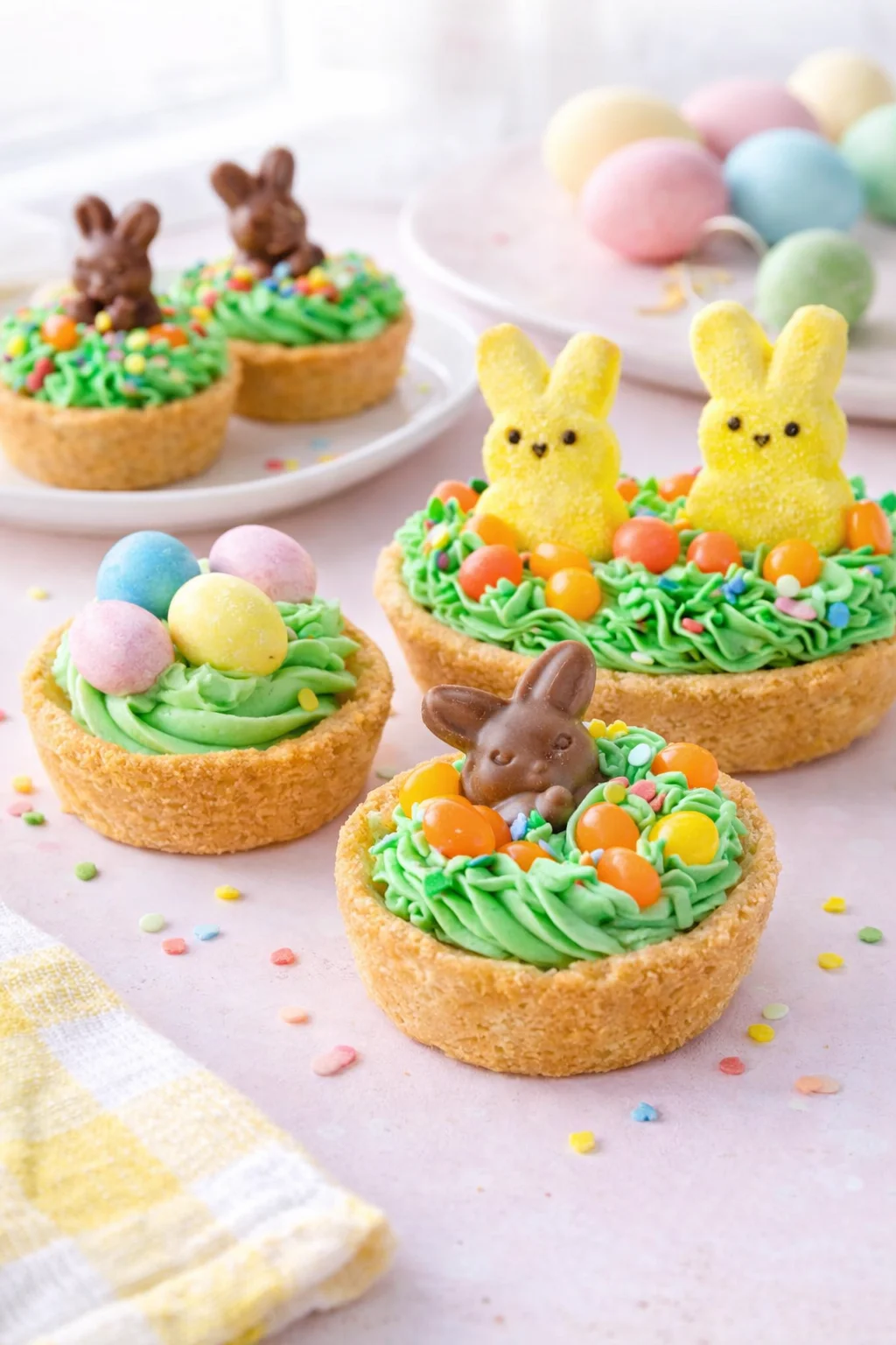 Variation ideas for Easter Basket Sugar Cookie Cups shown in a styled layout