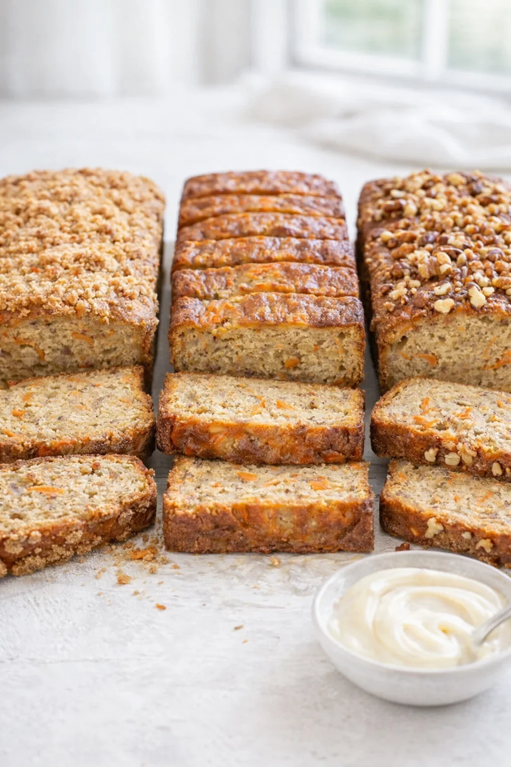 Variation ideas for Carrot Banana Bread shown in a styled layout