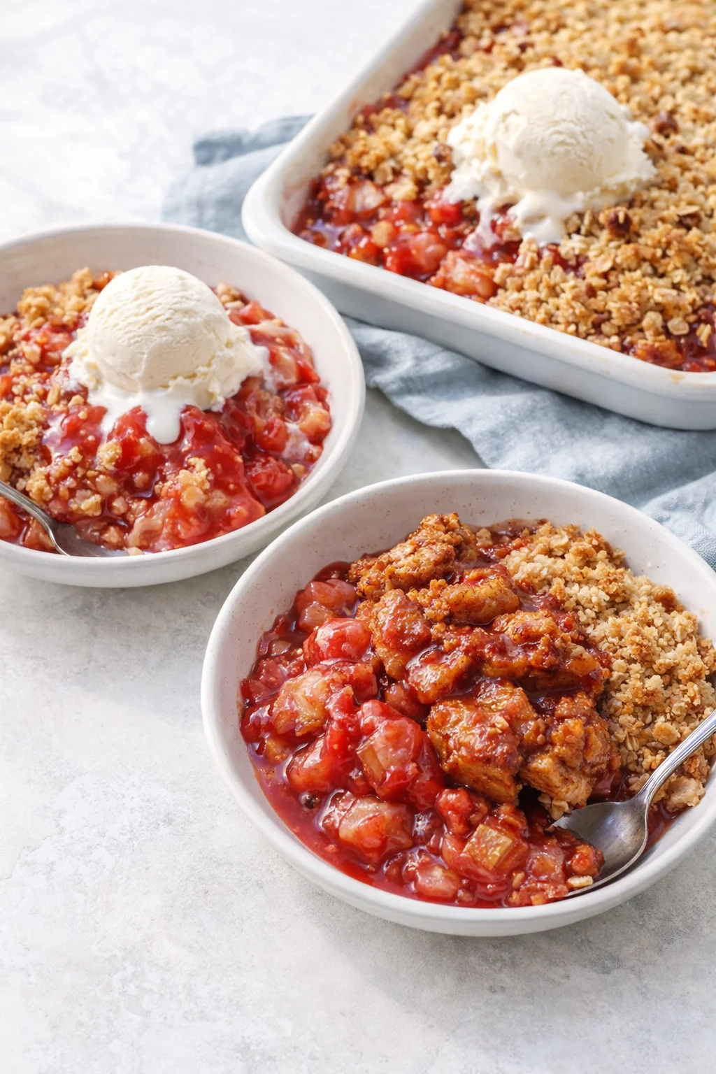 variations-placeholder.png Variation ideas for Classic Rhubarb Crisp with Frozen Rhubarb shown in a styled layout