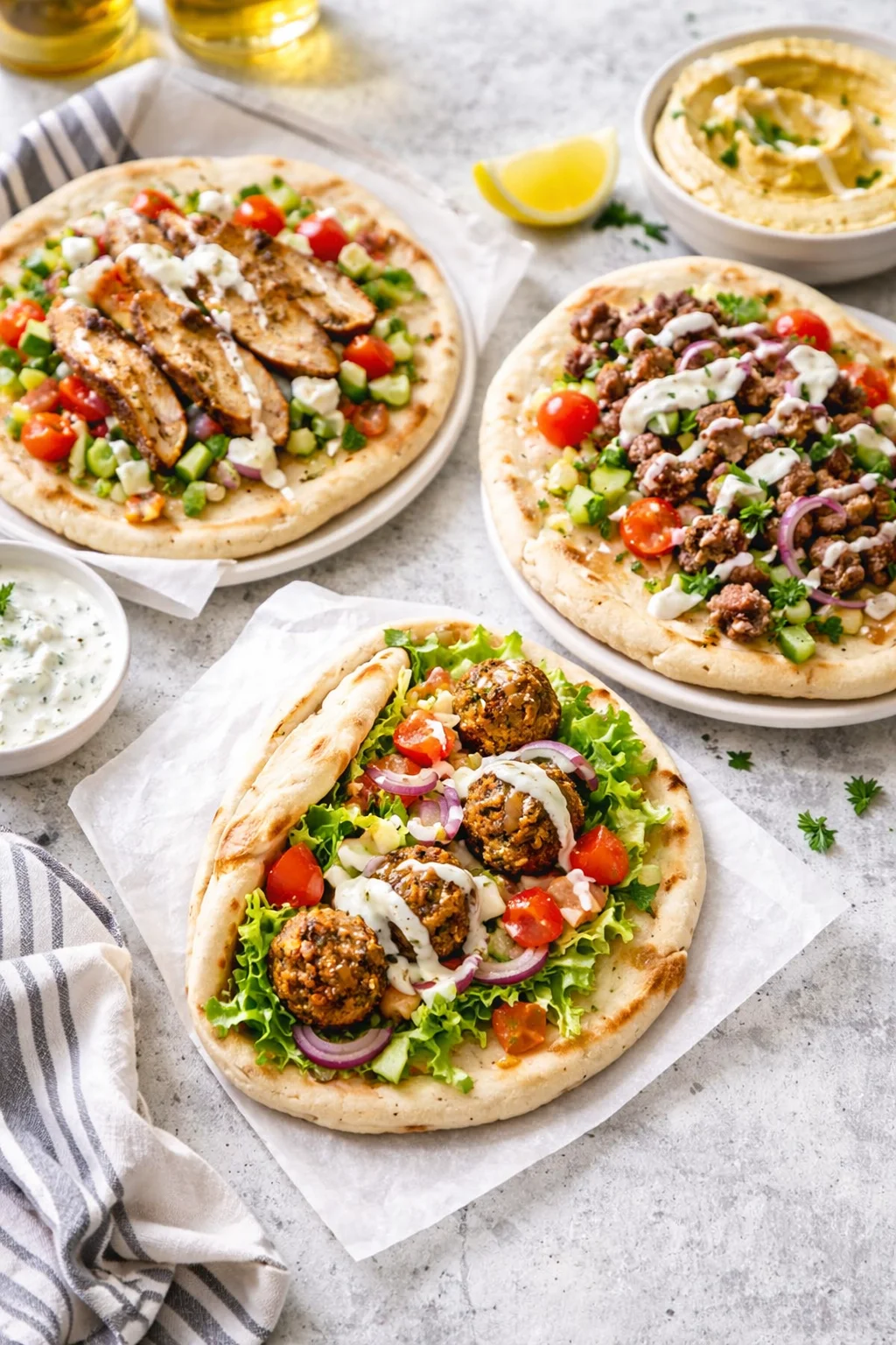 Variation ideas for Pita Bread shown in a styled layout