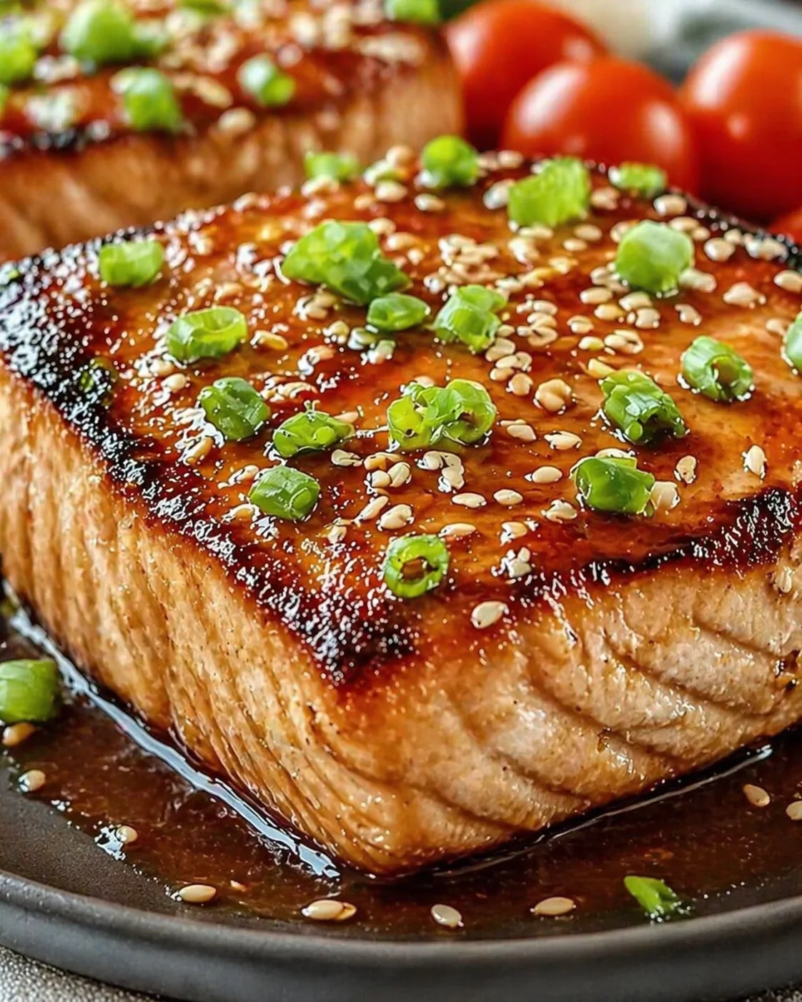 Final plated Juicy Pan-Seared Tuna Steaks with Soy Glaze in Just 4 Minutes served as a hero shot