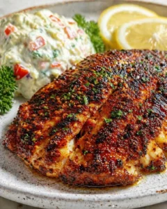 Final plated Blackened Catfish Recipe Easy Flavorful Zesty Creole Remoulade Guide served as a hero shot