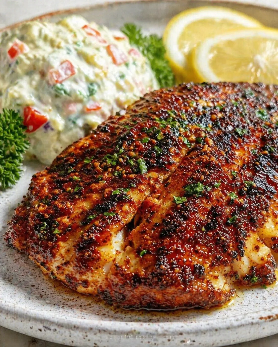 Final plated Blackened Catfish Recipe Easy Flavorful Zesty Creole Remoulade Guide served as a hero shot