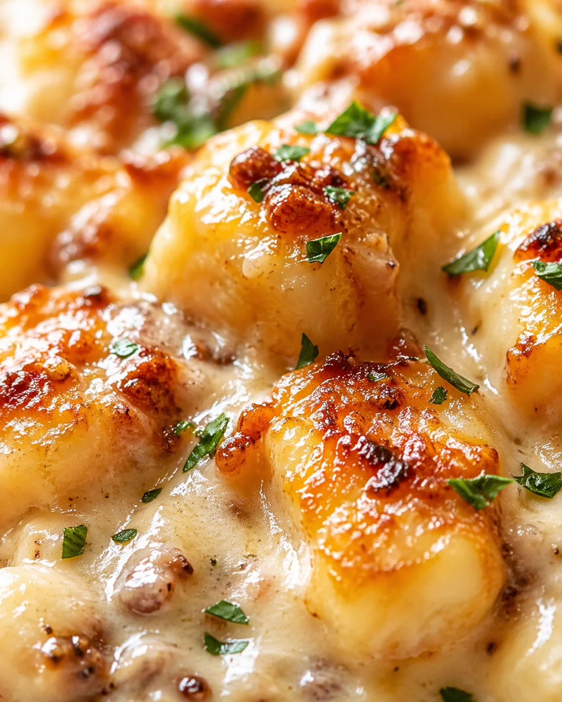 Tight detail shot of Millionaire Gnocchi with Creamy Sauce: An Amazing Ultimate Recipe highlighting texture