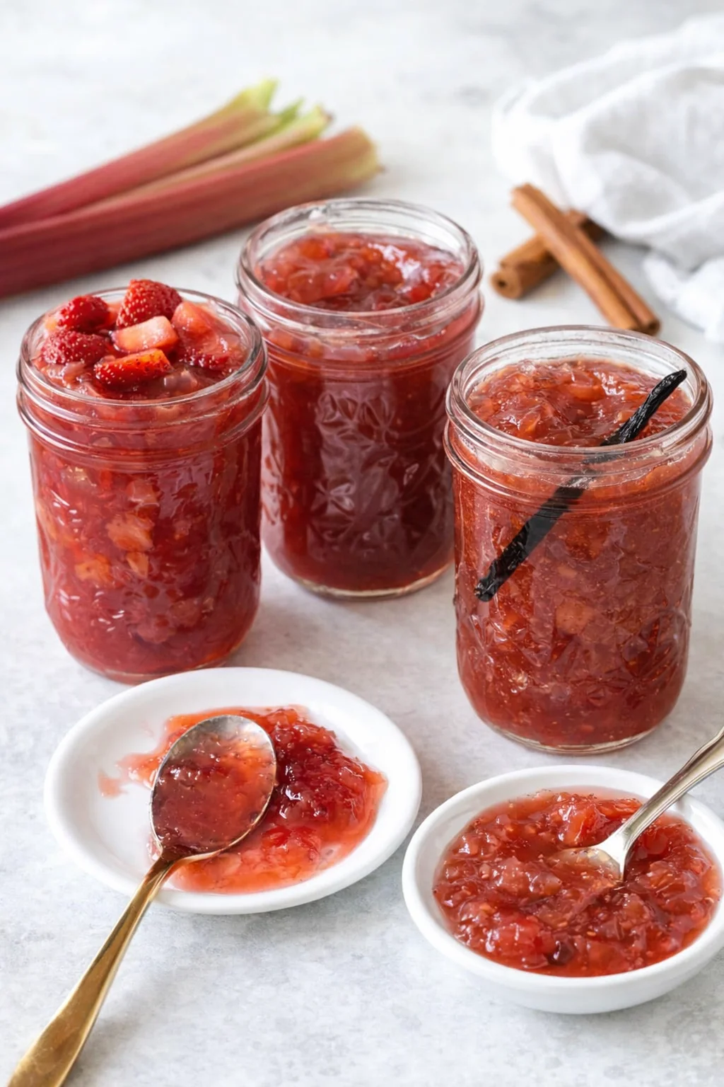 variations-placeholder.png Variation ideas for Rhubarb Jam Recipe With Pectin shown in a styled layout