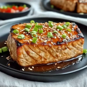 Pan-Seared Tuna Steaks with Soy Glaze