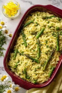 lemon orzo with asparagus